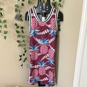 Adidas Red and Blue Sleeveless Mini Dress